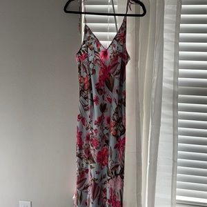 Beautiful Victoria’s Secret dress. Baby blue. With gorgeous pink flowers